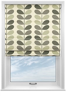 Orla Kiely Multi Stem, Warm Grey - Twist&Fit Roman Blind